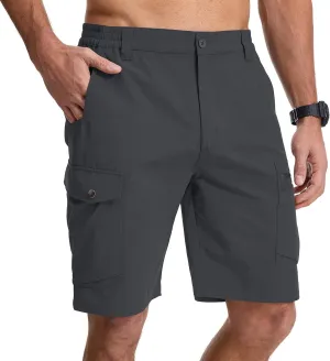 Jessie Kidden Mens Stretch Casual Lightweight Water Resistant Quick Dry Cargo Fishing Hiking Shorts