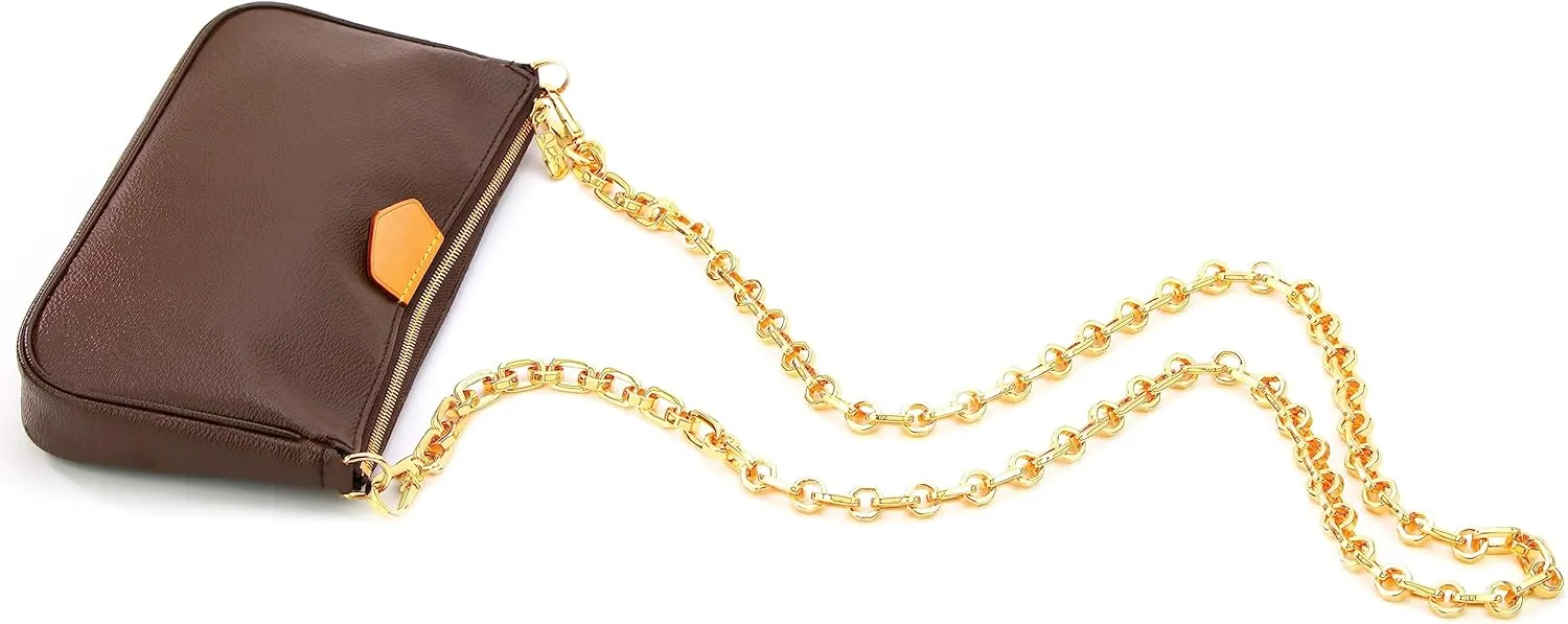 jiesinlov Purse Chain Strap CrossBody Handbag Shoulder Bag Strap Replacement Straps, with Metal Buckles (E 47.2in)