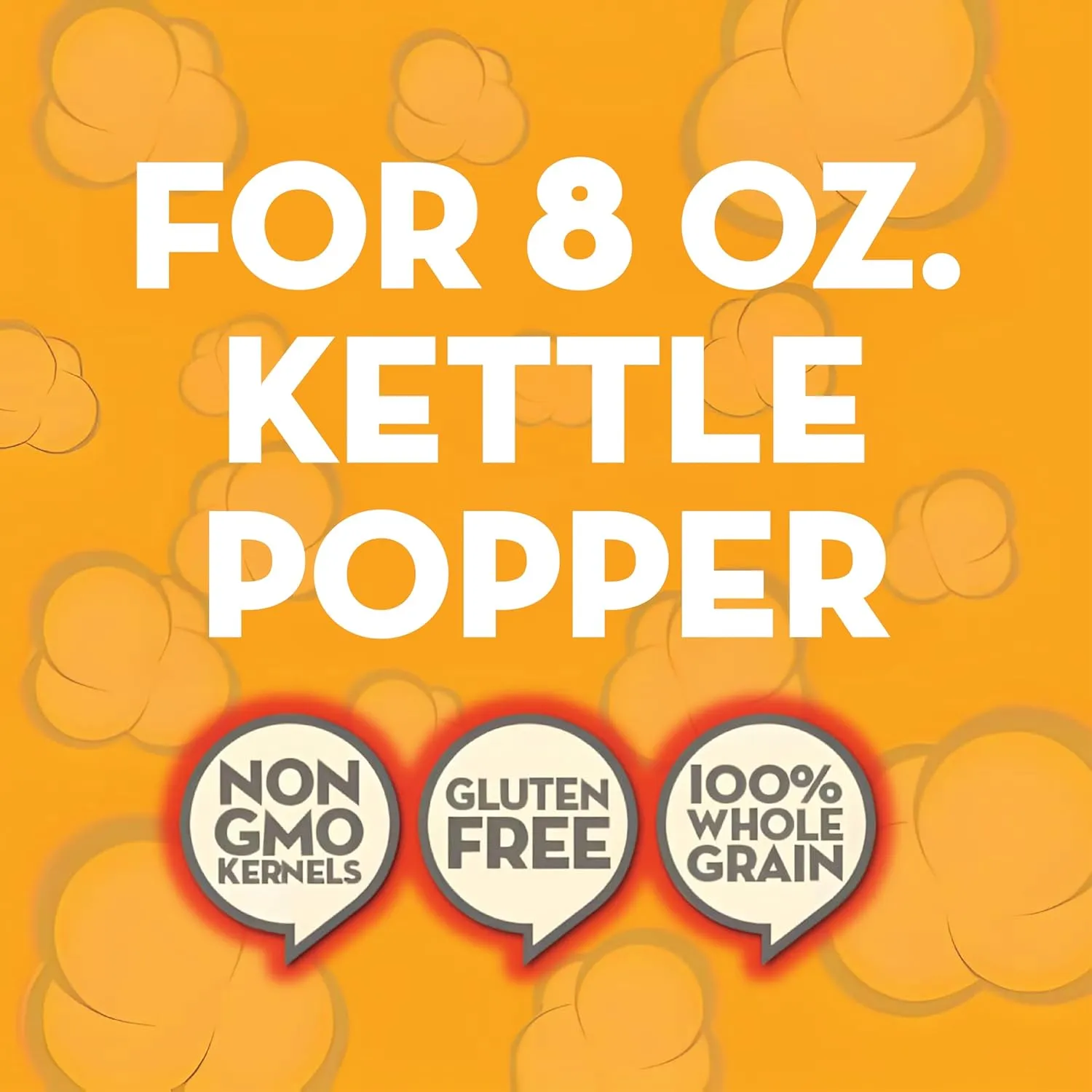 JOLLY TIME All in One Popcorn Kit, Portion Packets with Kernels, Oil and Salt for Movie Theater or Air Popper Machines (24 pack, 8oz Kettle)