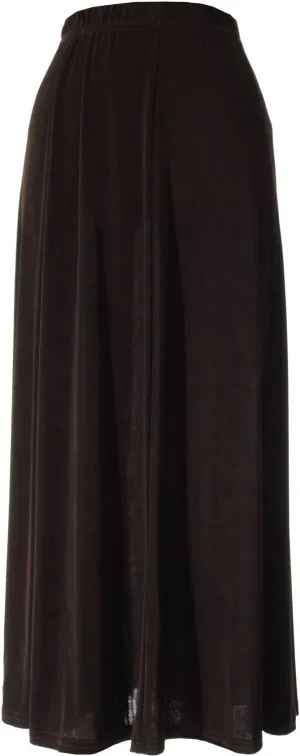 Jostar Women's Button Long Skirt - Plus Size Elastic Waist Non Iron Flowy Flared Dress