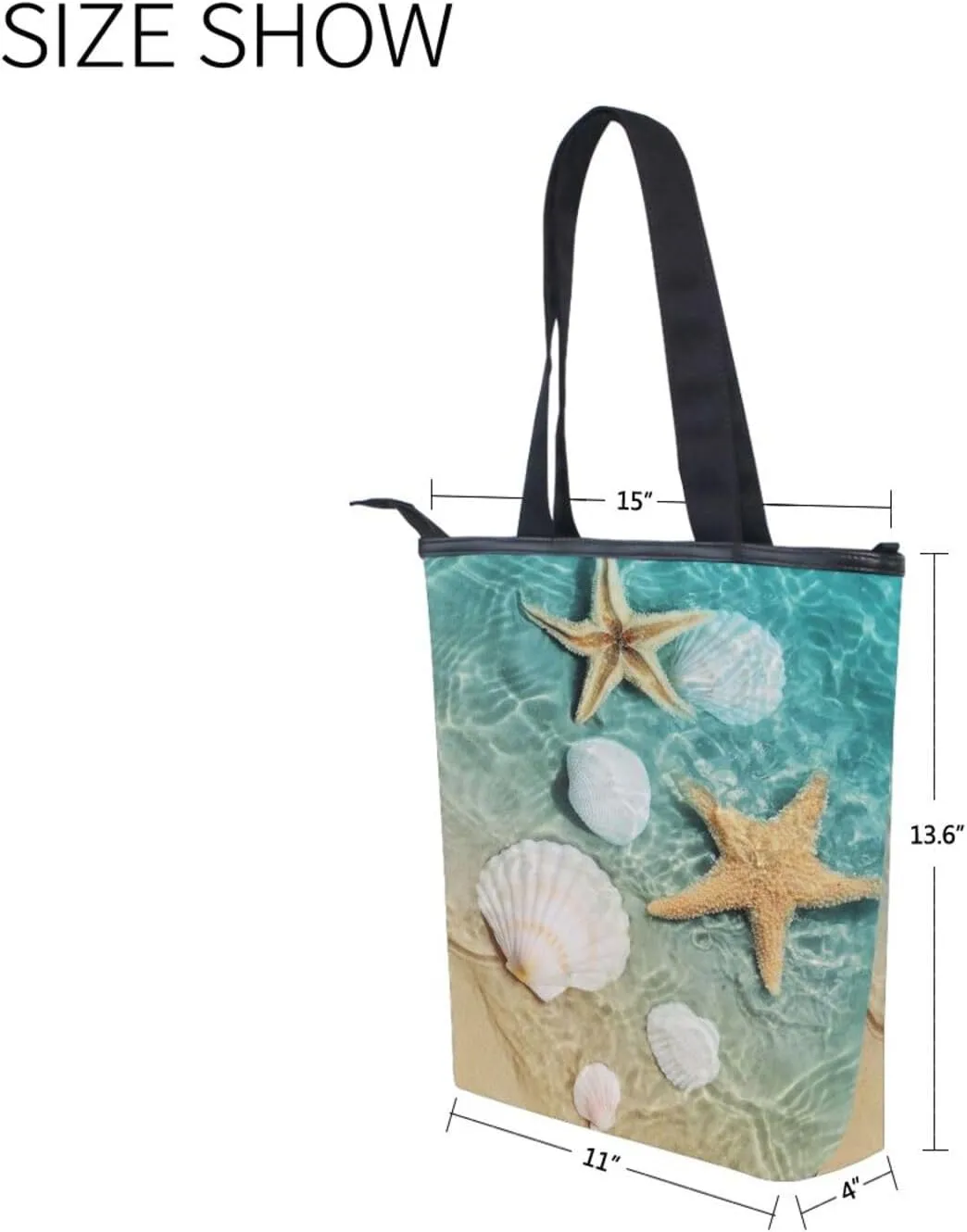 JSTEL Canvas Tote Bag for Women with Zipper Pocket,Canvas Tote Purse Gym Tote Bag Shopping Tote Bag