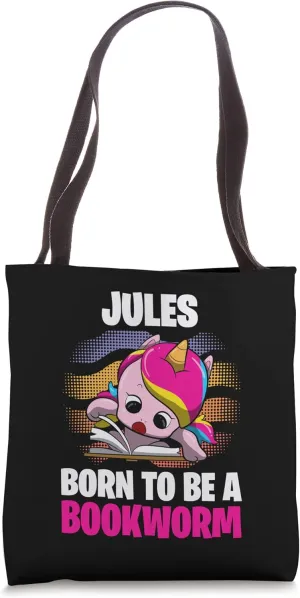 Jules - Born To Be A Bookworm - Personalized Tote Bag