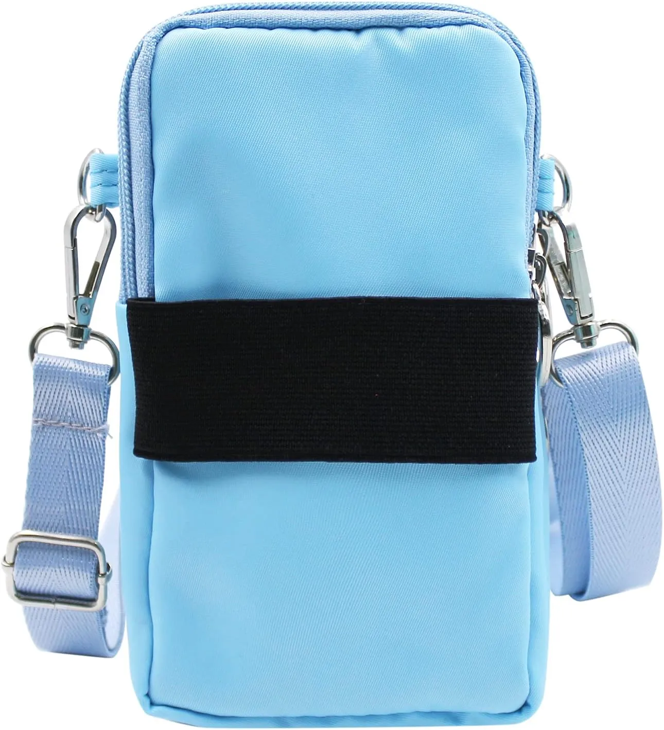 JUMISEE 3-Layers Crossbody Bag Cellphone Pouch Armband Wallet Nylon Smartphone Purse