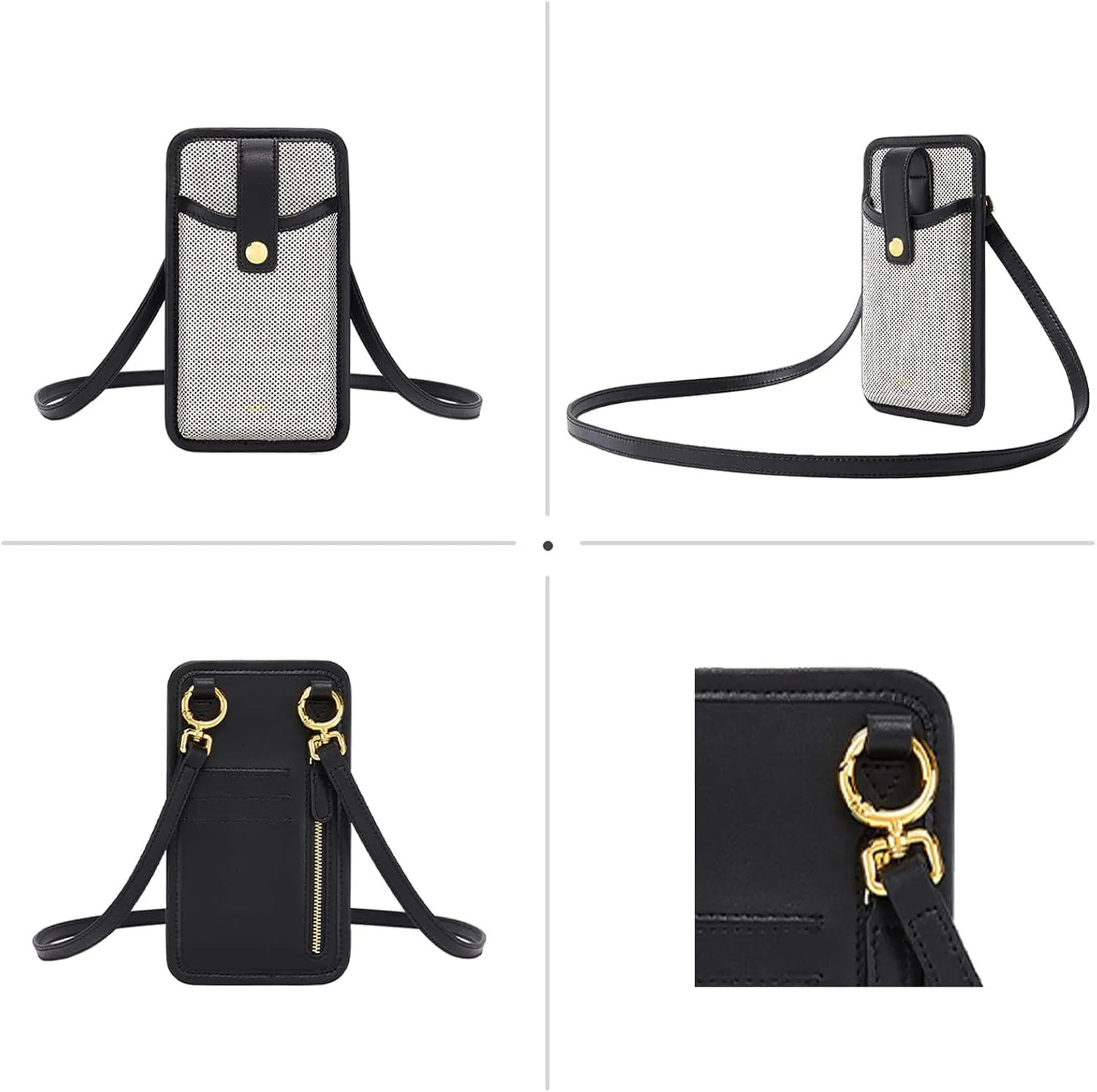 JW PEI Aylin Canvas & Quinn Vegan Leather Cell Phone Crossbody Bag