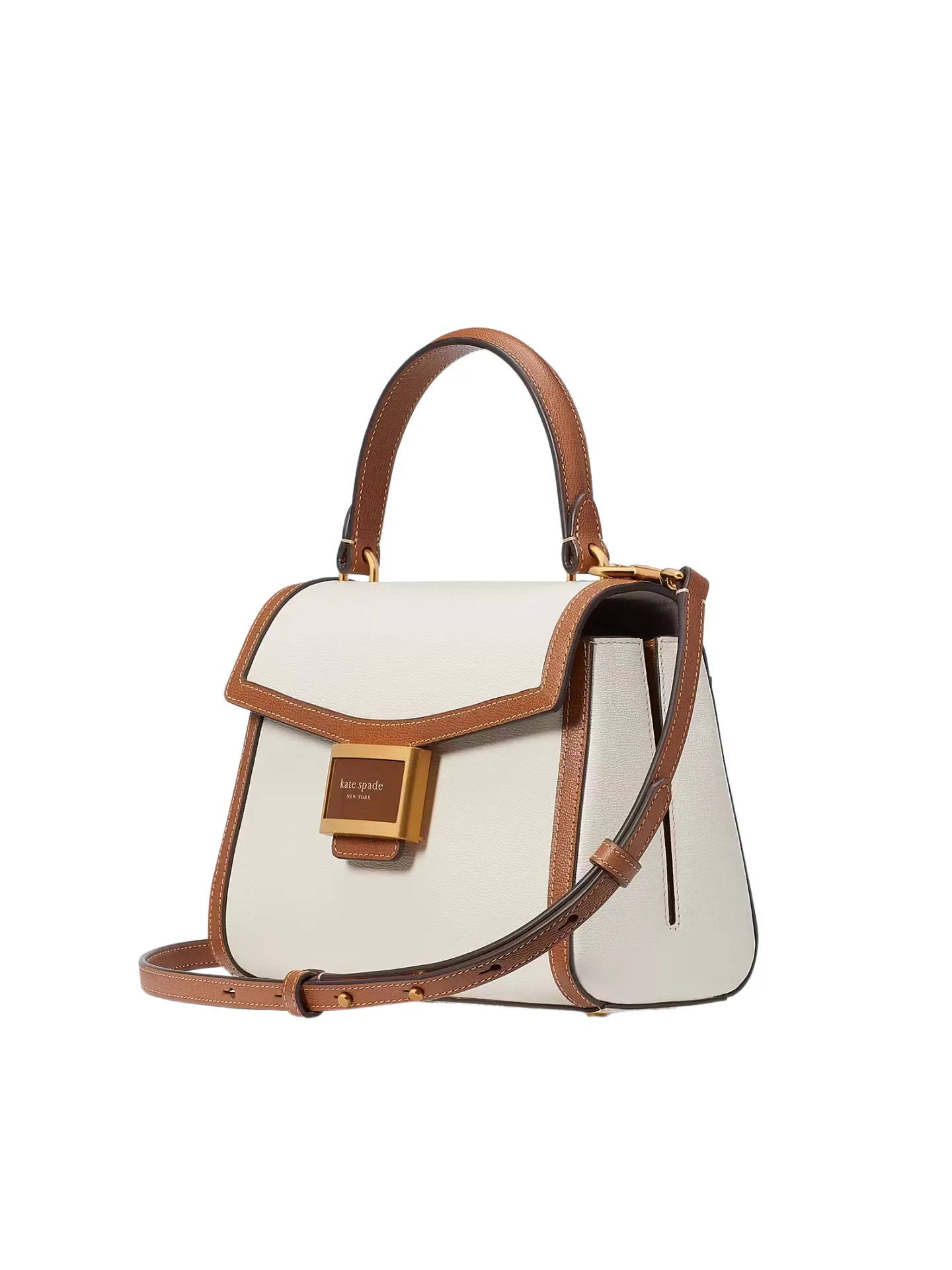 Kate Spade Katy Colorblocked Small Top-handle Bag Halo White Multi