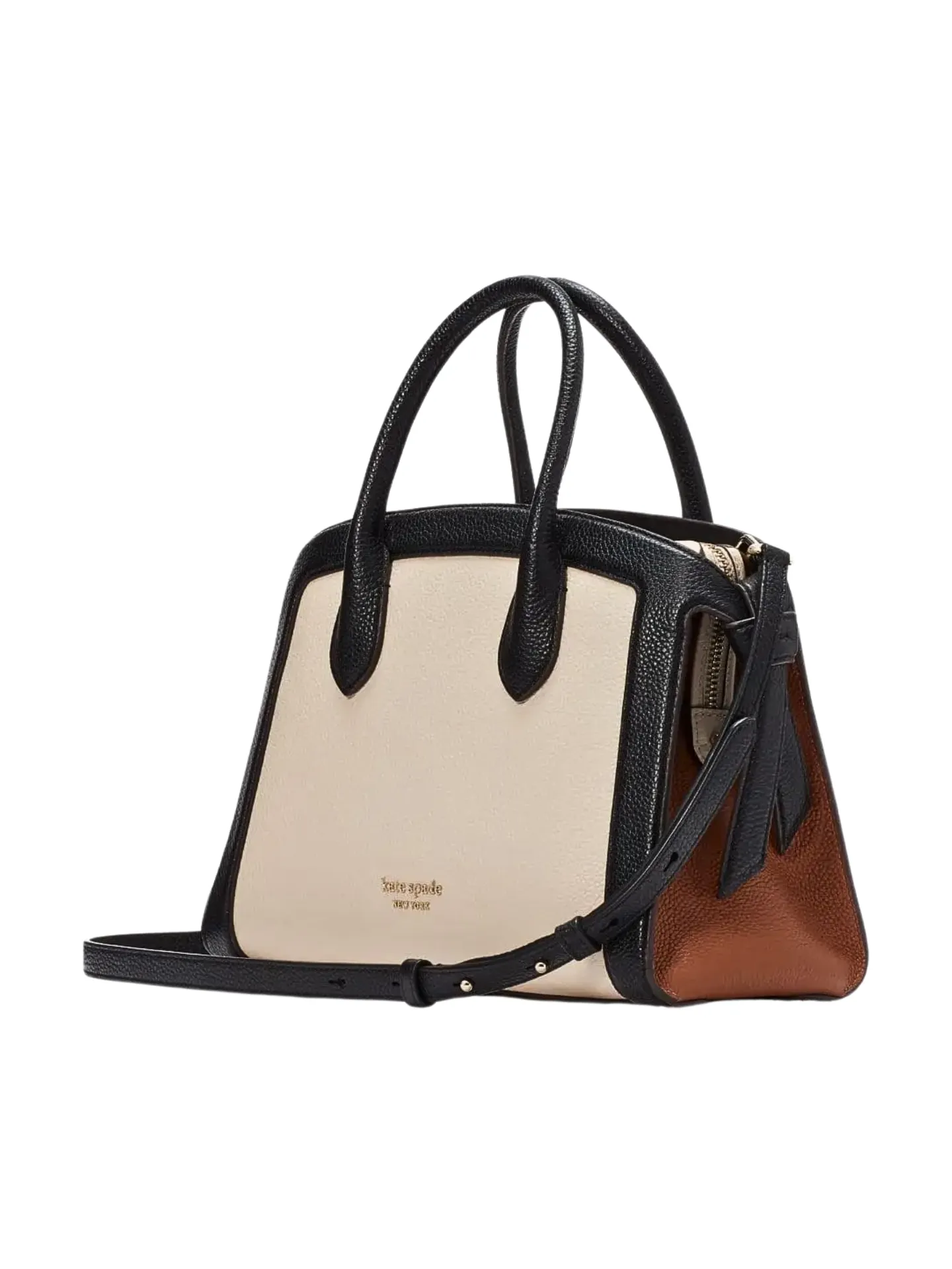 Kate Spade Knott Colorblocked Medium Zip-Top Satchel Allspice Cake Multi
