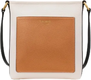 kate spade new york AVA Colorblocked Pebbled Leather Small swingpack, Parchment Multi