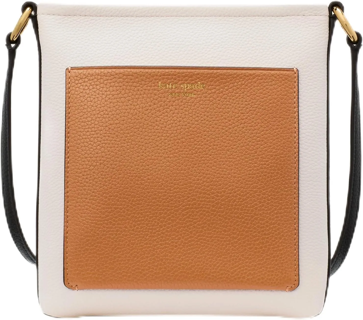 kate spade new york AVA Colorblocked Pebbled Leather Small swingpack, Parchment Multi