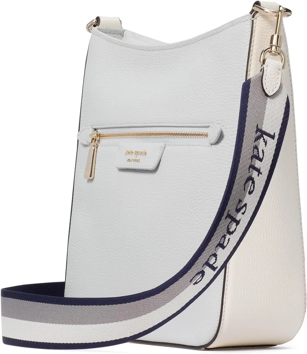 kate spade new york Hudson Colorblocked Pebbled Leather Large Messenger Crossbody