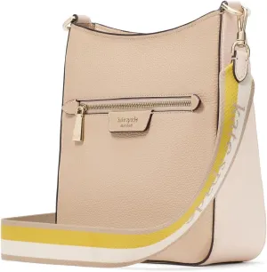 kate spade new york Hudson Colorblocked Pebbled Leather Large Messenger Crossbody