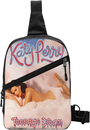 Katy Great Artist Perry Chest Bag Crossbody Handbag Sling Backpack Adjustable Shoulder Pouch Hiking Daypack Lightweight Outdoor Rucksack Foldable Multipurpose Daypack for Activity