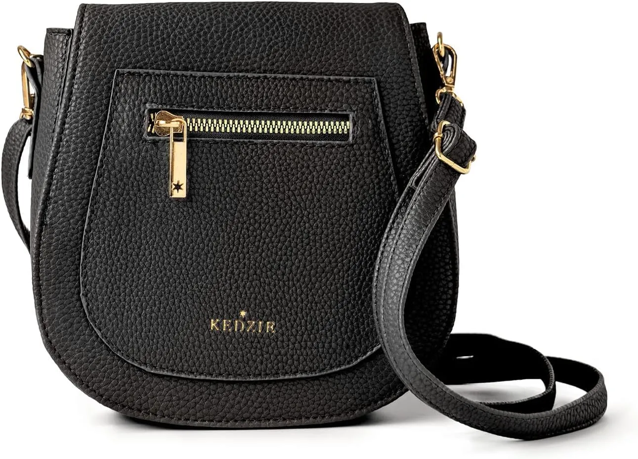 KEDZIE Camden Classic Mini Messenger in Vegan Leather Crossbody Bag Cell Phone Purse for Women