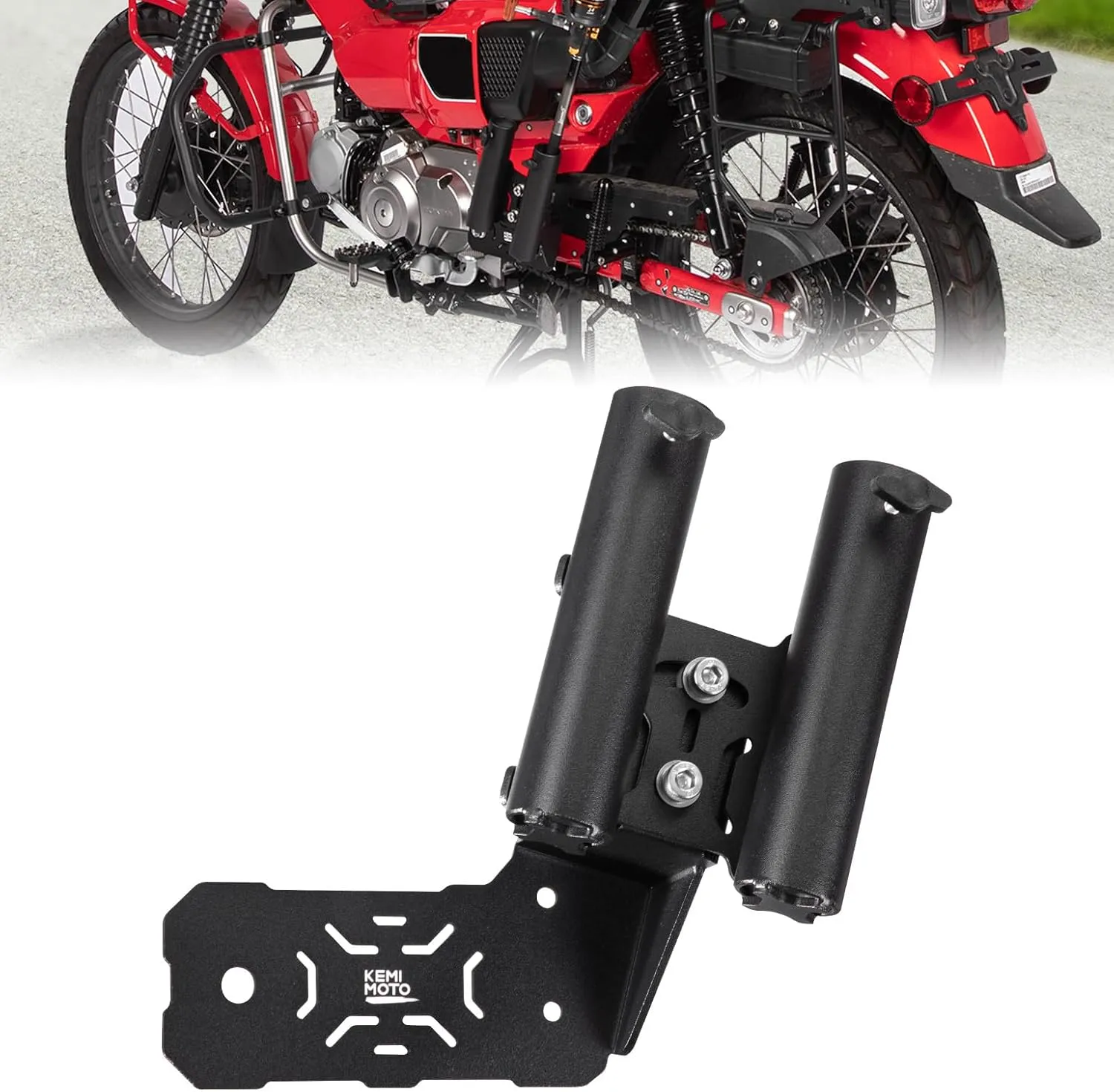 KEMIMOTO Motorcycle Fishing Rod Holder Compatible with Trail 125 2021 2022 2023 2024 2025
