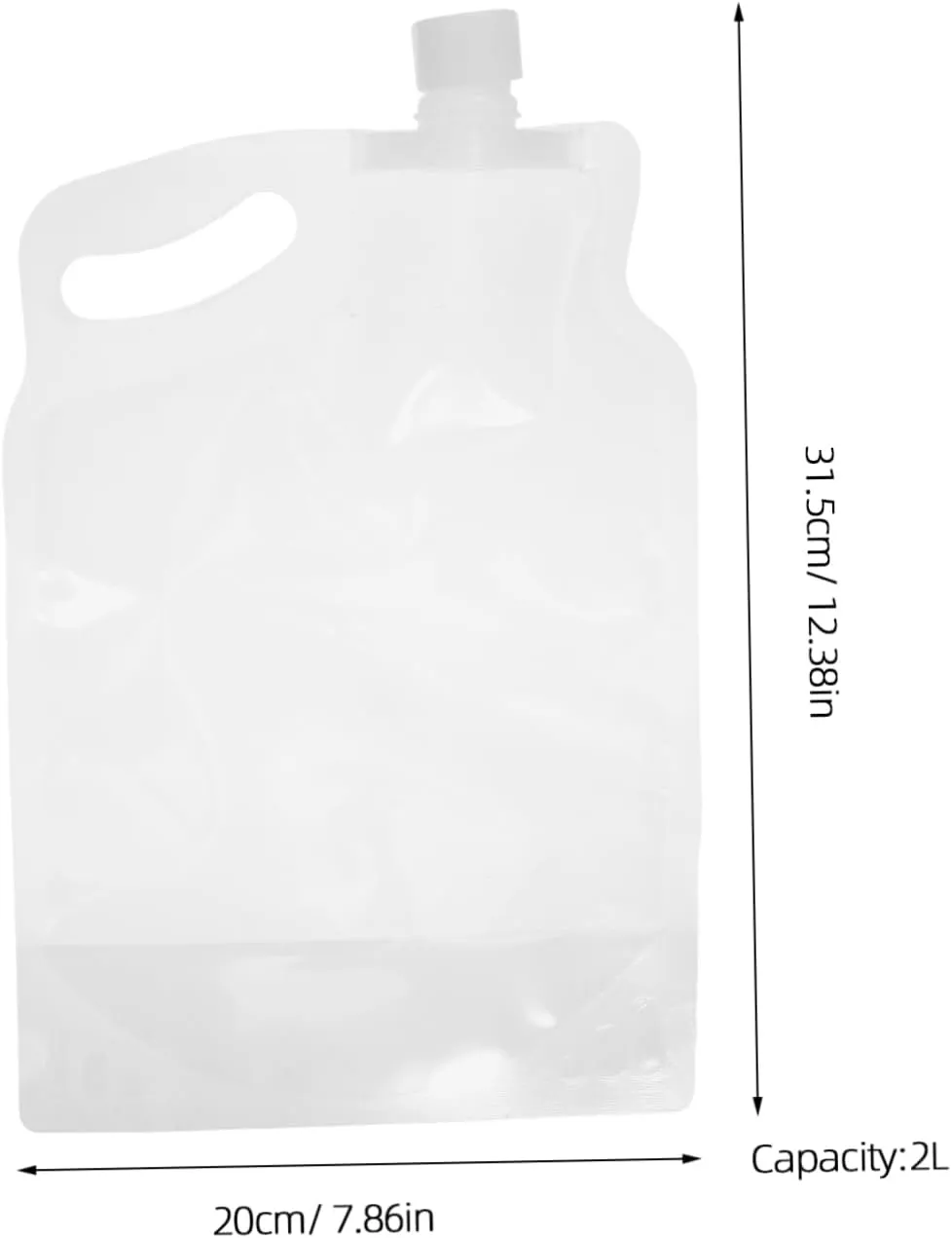 KESYOO 3pcs Collapsible Water Bag 2l Emergency Pouch Portable Water Container for Outdoor Random Color
