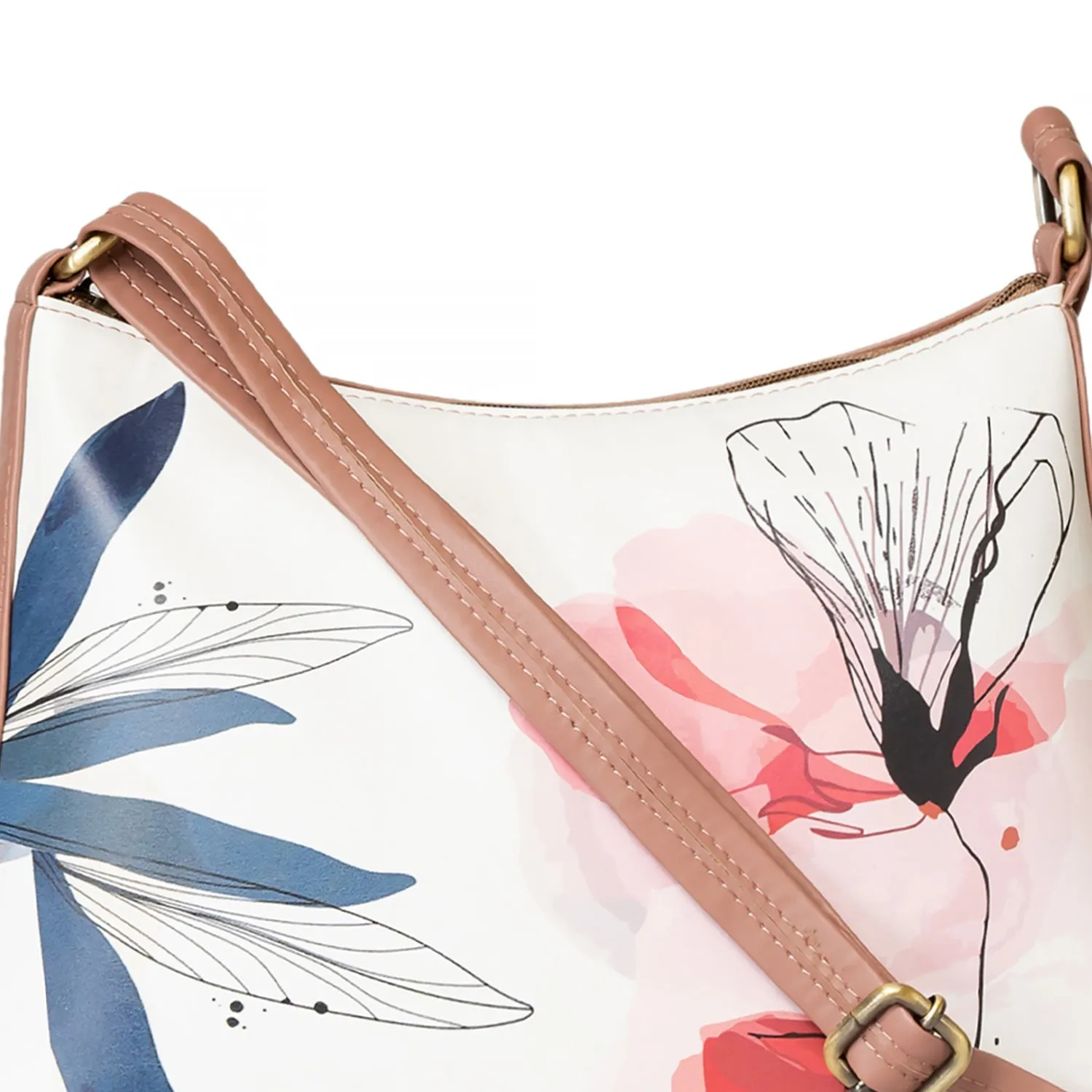Khadim Crossbody Sling Bag with Adjustable Long Strap for Women