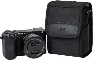 KIWIFOTOS Travel Camera Bag with Strap, Camera Carrying Case for Fujifilm Fuji X100VI X100V X100F Sony A6700 A6600 A6000 A6100 Ricoh GR III CANON POWERSHOT V1 Compact Camera Bags Black