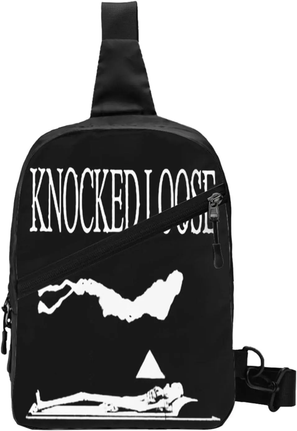 Knocked Music Loose Foldable Crossbody Sling Bags Shoulder Chest Backpack Lightweight Handbag for Cycling Hiking