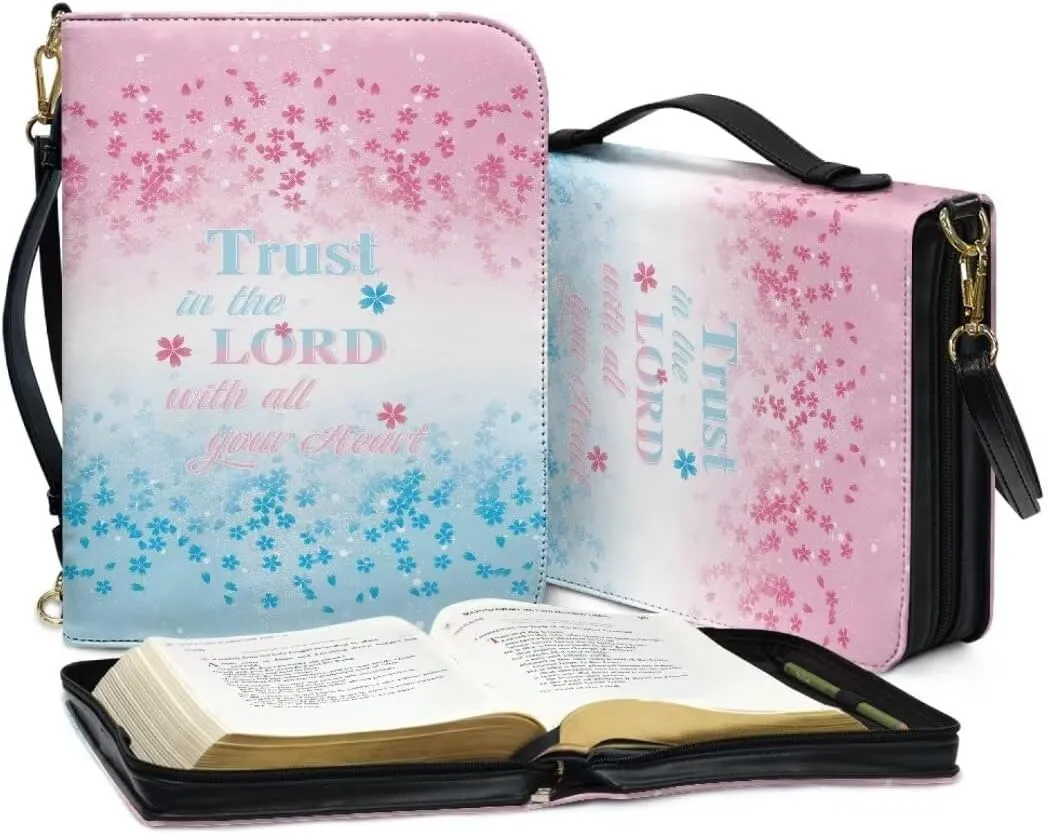 Kuiaobaty Bible Cover PU Leather Bible Carring Bag Crossbody Bible Protective Holder