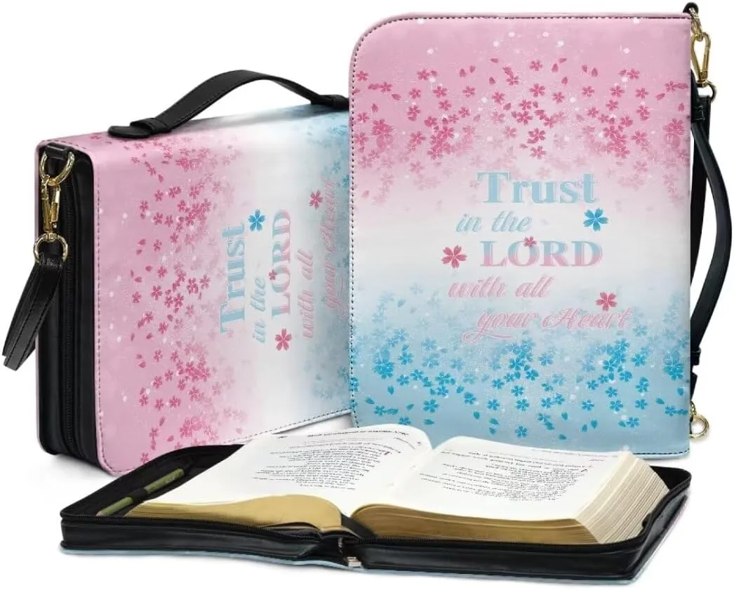 Kuiaobaty Bible Cover PU Leather Bible Carring Bag Crossbody Bible Protective Holder