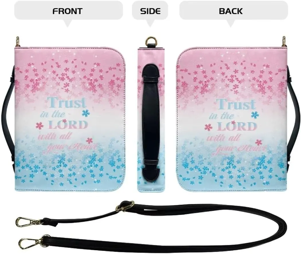 Kuiaobaty Bible Cover PU Leather Bible Carring Bag Crossbody Bible Protective Holder