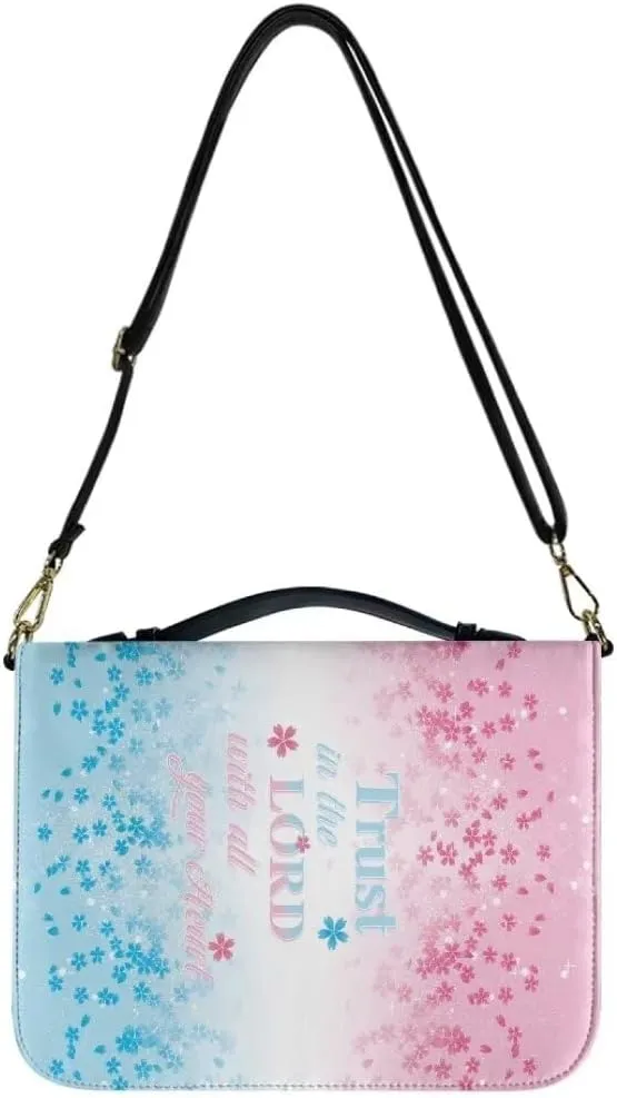 Kuiaobaty Bible Cover PU Leather Bible Carring Bag Crossbody Bible Protective Holder