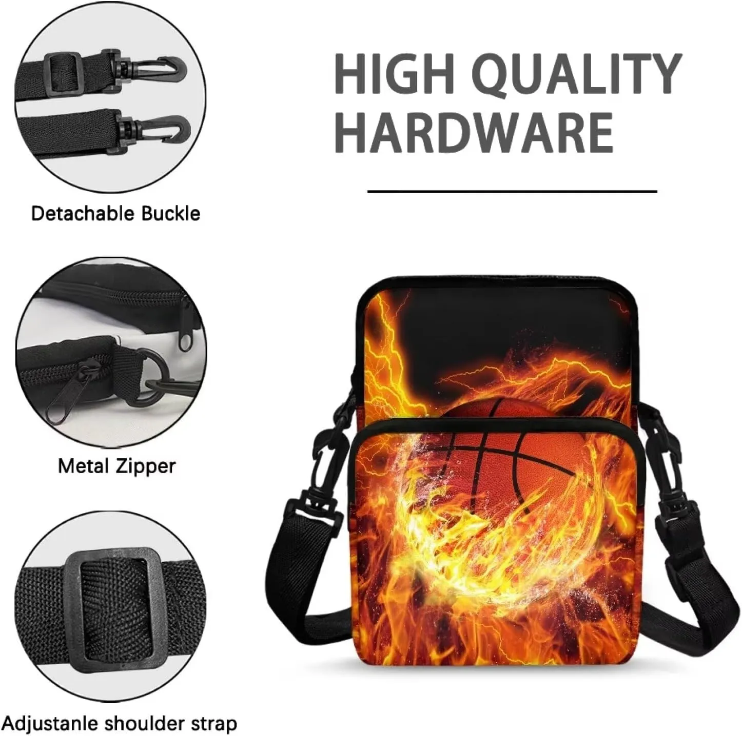 Kuiaobaty Crossbody Bag Sling Purse for Women Men Kids Cell Phone Holder Shoulder Bag with Removable Adjustable Strap
