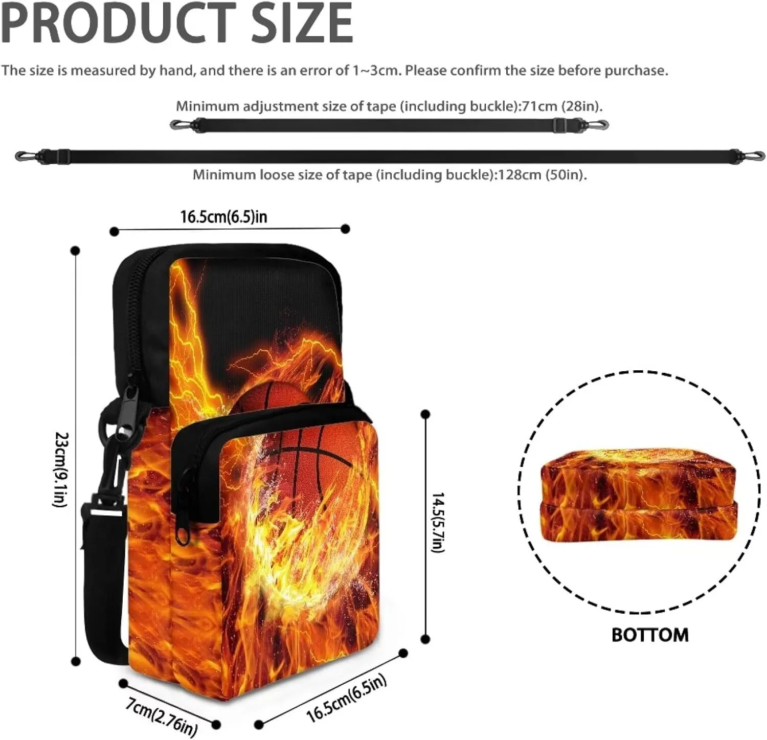 Kuiaobaty Crossbody Bag Sling Purse for Women Men Kids Cell Phone Holder Shoulder Bag with Removable Adjustable Strap