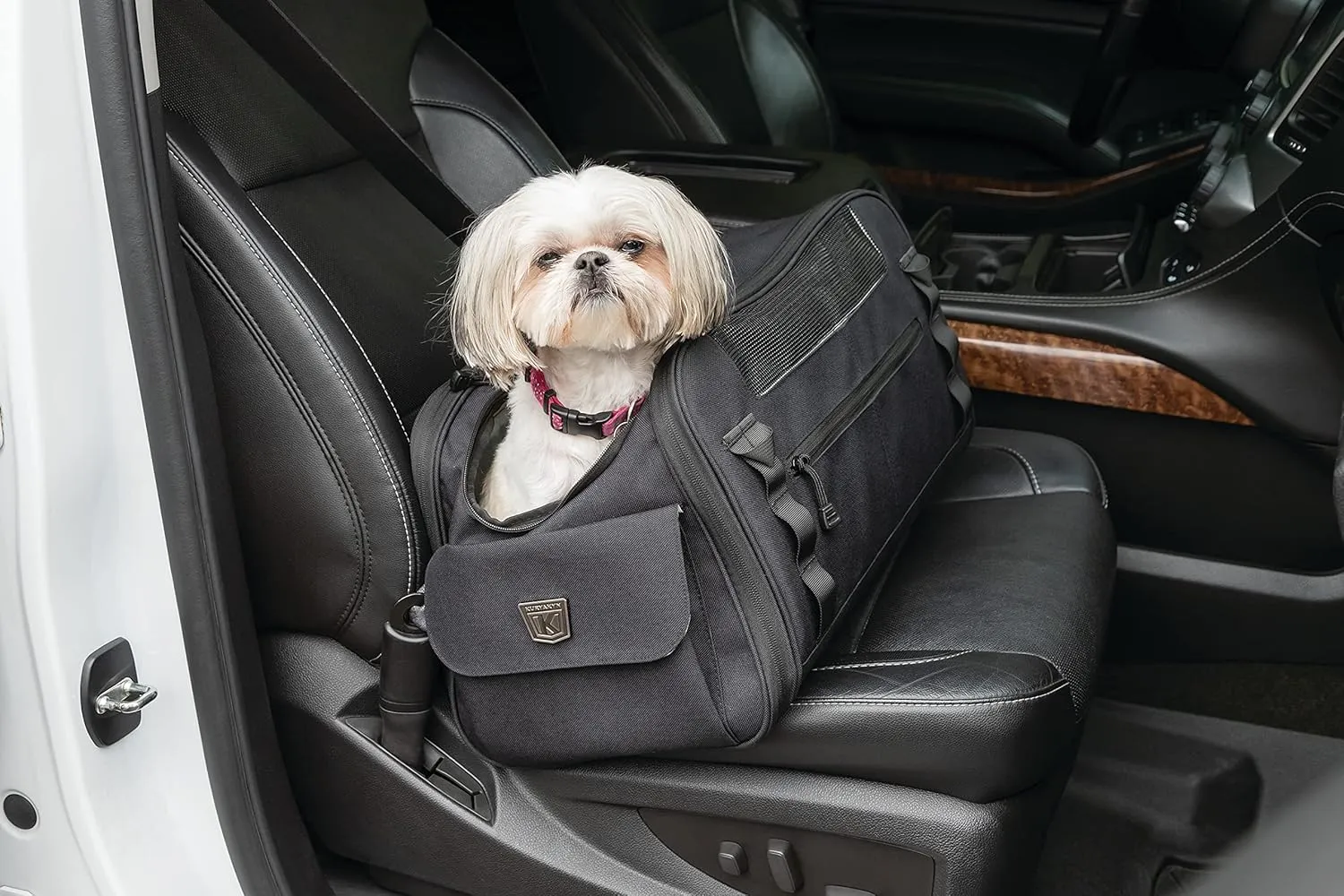 Kuryakyn 5785 Pet Palace Flyweight: Portable UV-Rated Weather Resistant Dog/Cat Carrier Crate for Luggage Rack or Passenger Seat with Sissy Bar Straps and Seatbelt Loops, TSA Friendly, Black