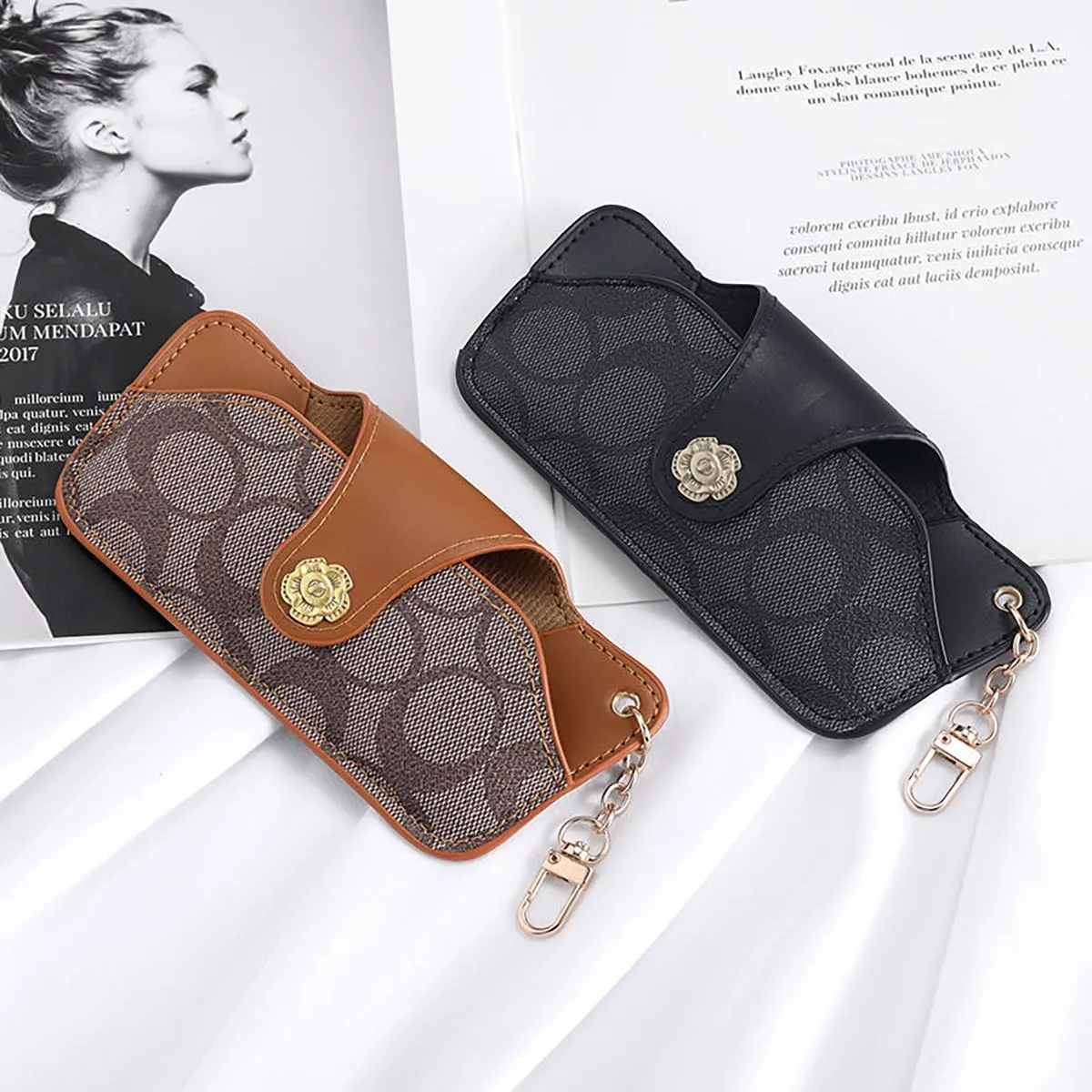 kytasryl Soft Leather Sunglasses Bag,Travel Sunglass Holder Eyeglass Case Portable Slim Sunglasses Pouch