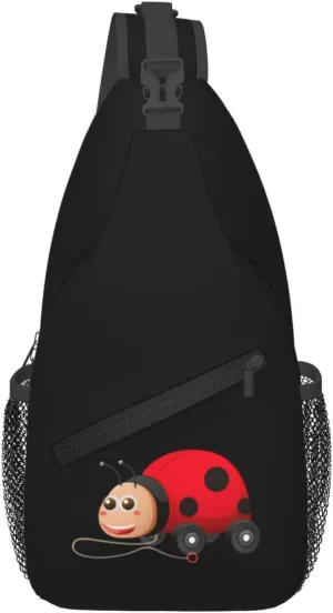 Ladybug With Four Wheels Crossbody Bags For Women Men Chest Backpack Gym Shoulder Bag Travel Outdoor Sports Casual Crossbody Bags