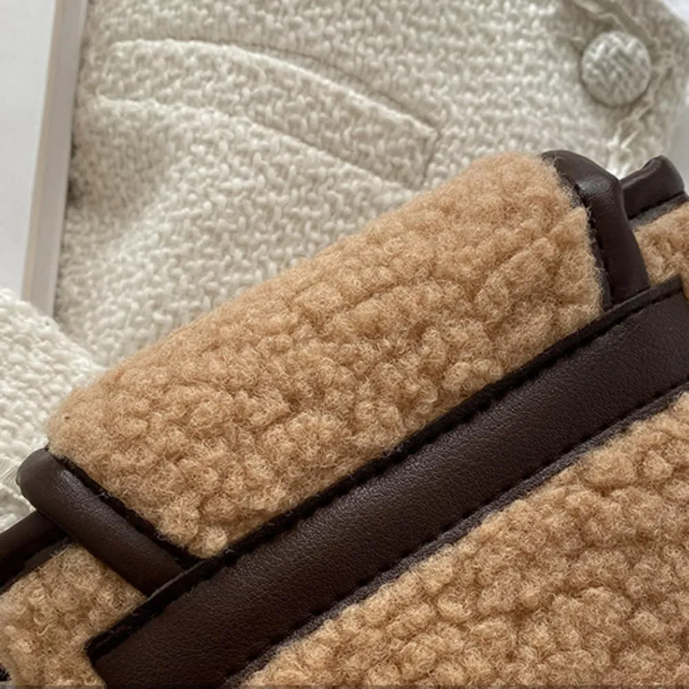 Lamb Fleece Phone Bag Wooly Bag Mobile Phone Bag Shoulder Crossbody Small Bag Female Autumn Winter Vintage Lamb Wool Bag