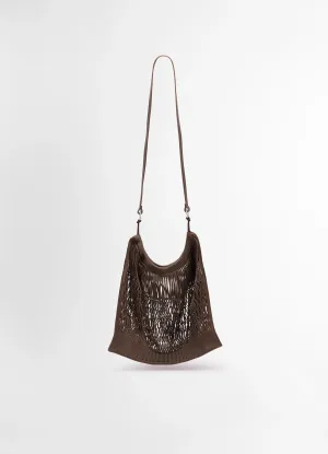 LARGE CROSSBODY FILT NET SHOPPING BAG