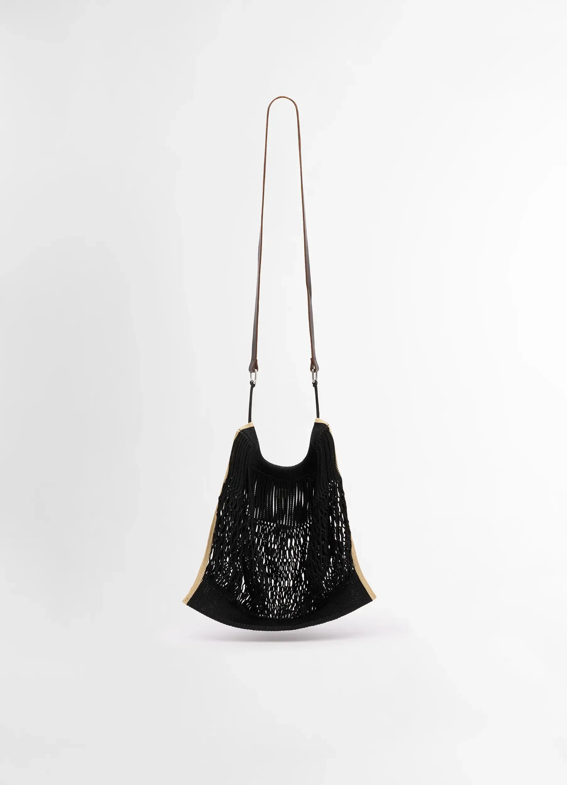 LARGE CROSSBODY FILT NET SHOPPING BAG