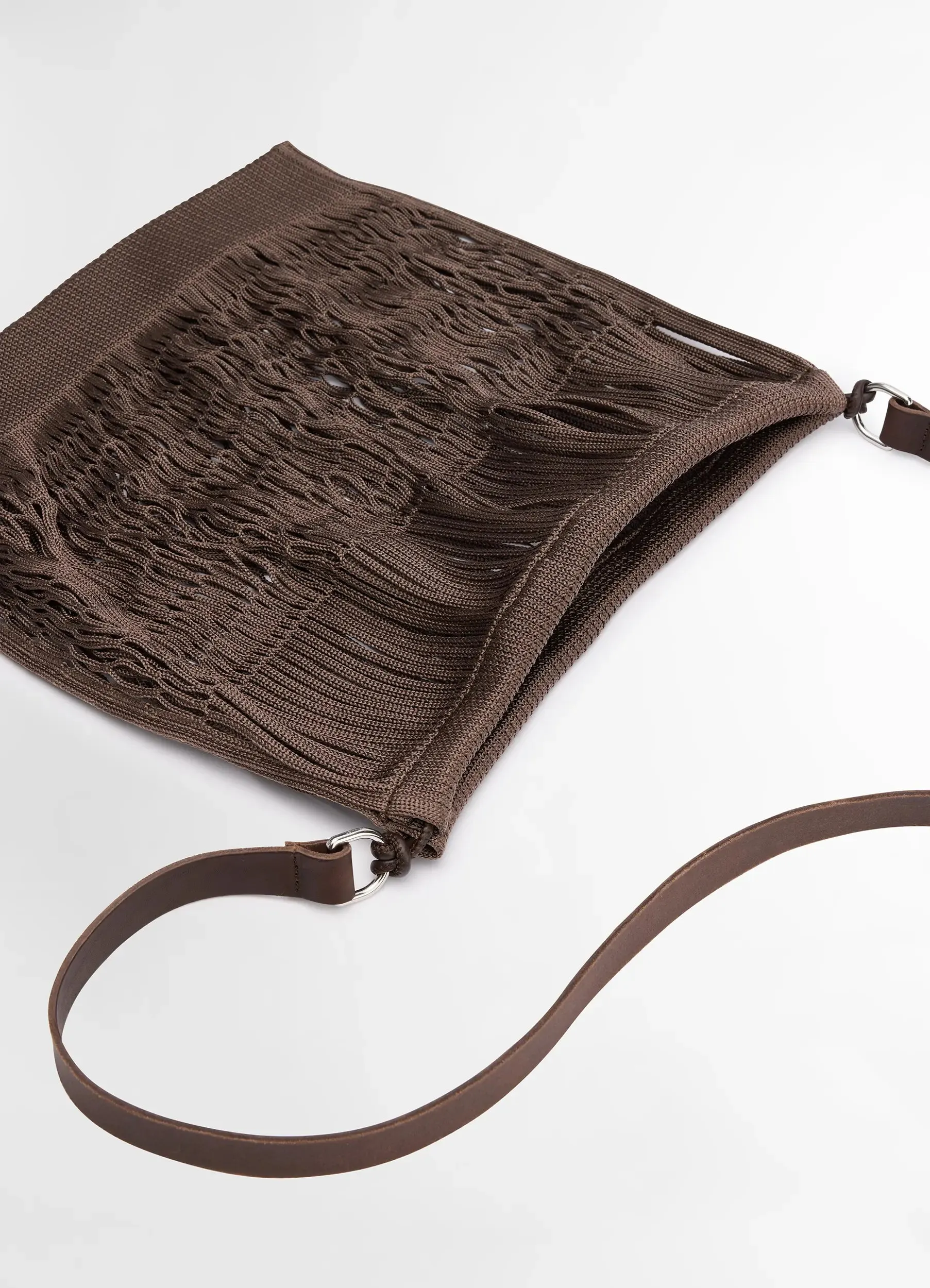 LARGE CROSSBODY FILT NET SHOPPING BAG
