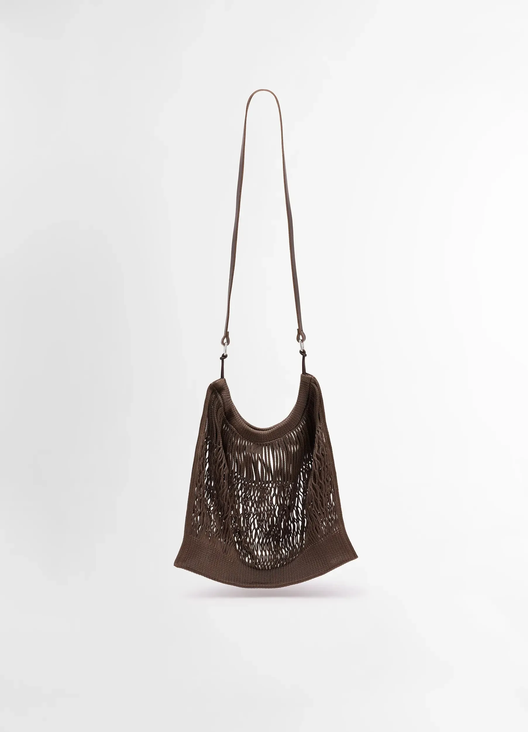 LARGE CROSSBODY FILT NET SHOPPING BAG