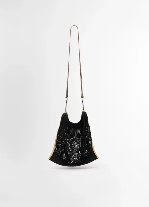 LARGE CROSSBODY FILT NET SHOPPING BAG