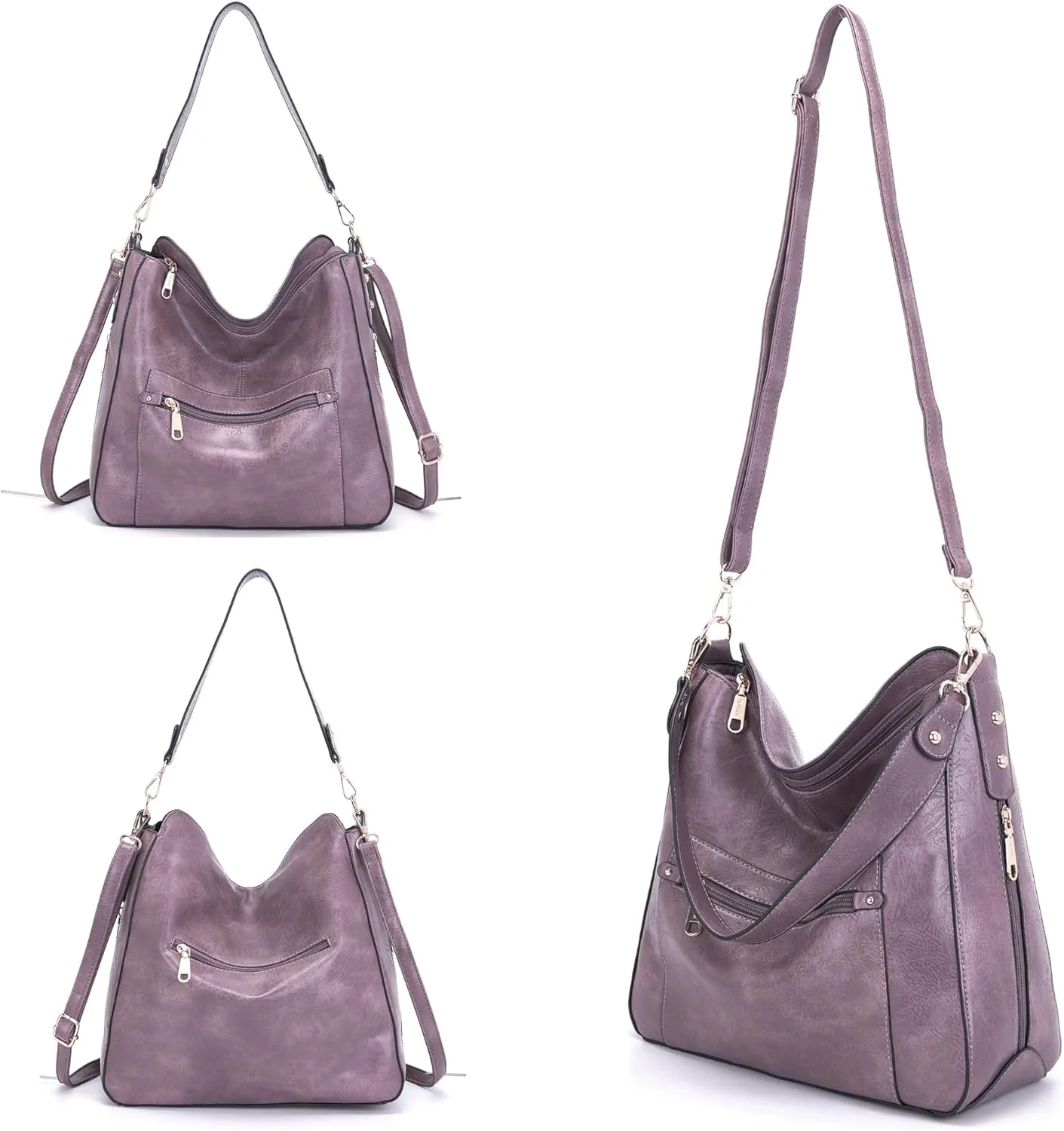 Large Crossbody Purses Set For Women Shoulder Tote Handbags Ladies Hobo Bags With Matching Wallet 4PCS