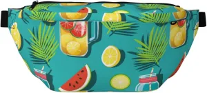 Large Fanny Packs for Women Men Cross Body - cartoon Lemon juice Travel Crossbody Bags for Women Trendy, Belt Bag for Women Men Crossbody, Waist Bag for Women With Adjustable Strap