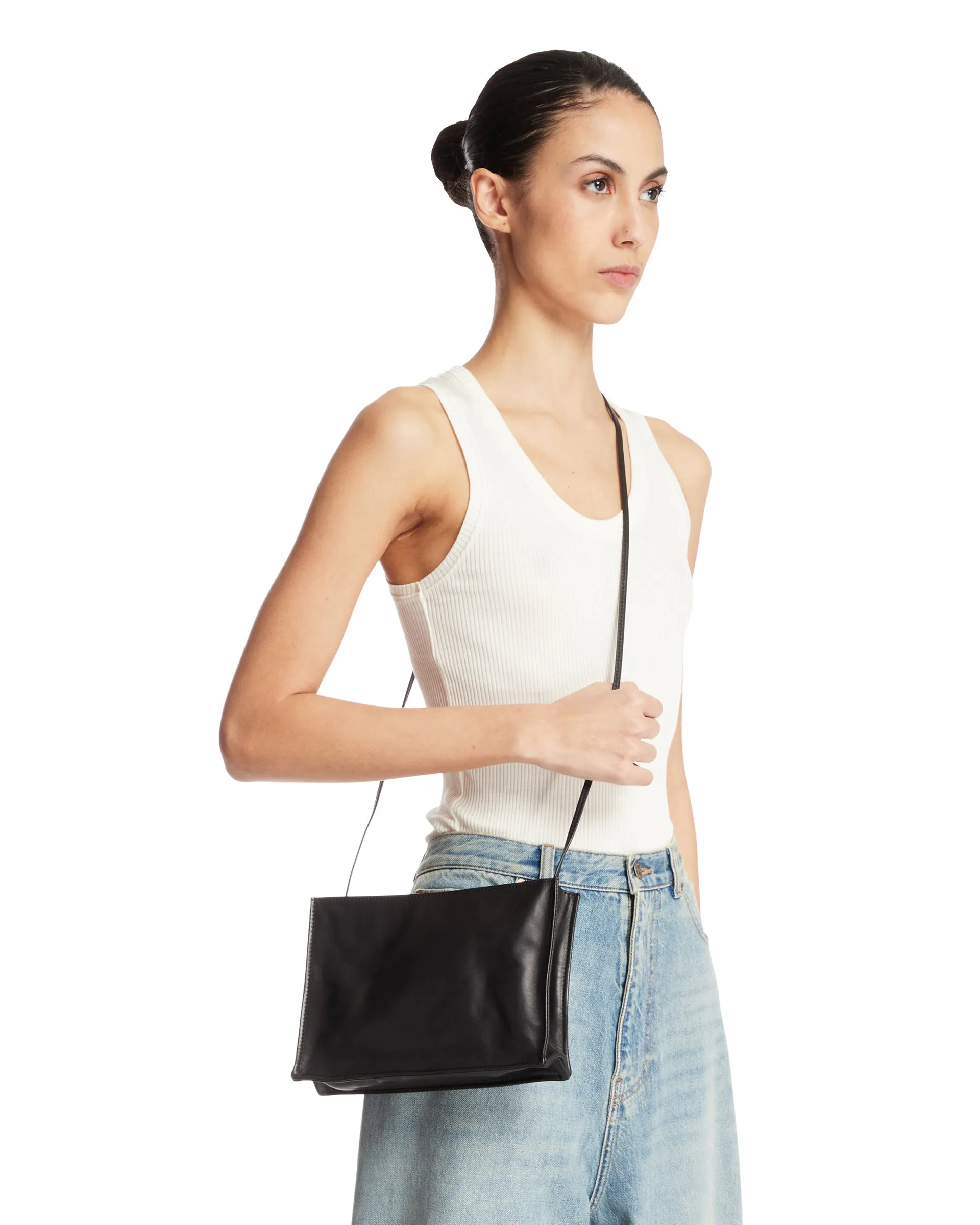Large To Go Crossbody Borsa Nera