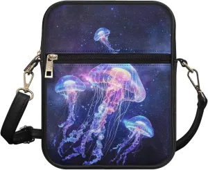 Leather Messenger Bag for Women Crossbody Cell Phone Purse Small Shoulder Pouch for Outdoor 9.5 inch