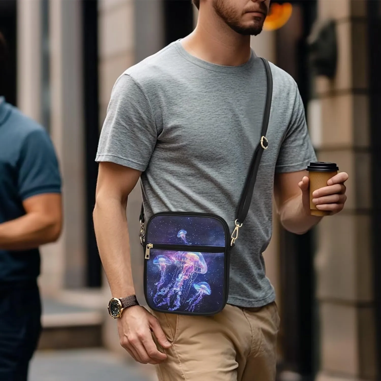 Leather Messenger Bag for Women Crossbody Cell Phone Purse Small Shoulder Pouch for Outdoor 9.5 inch