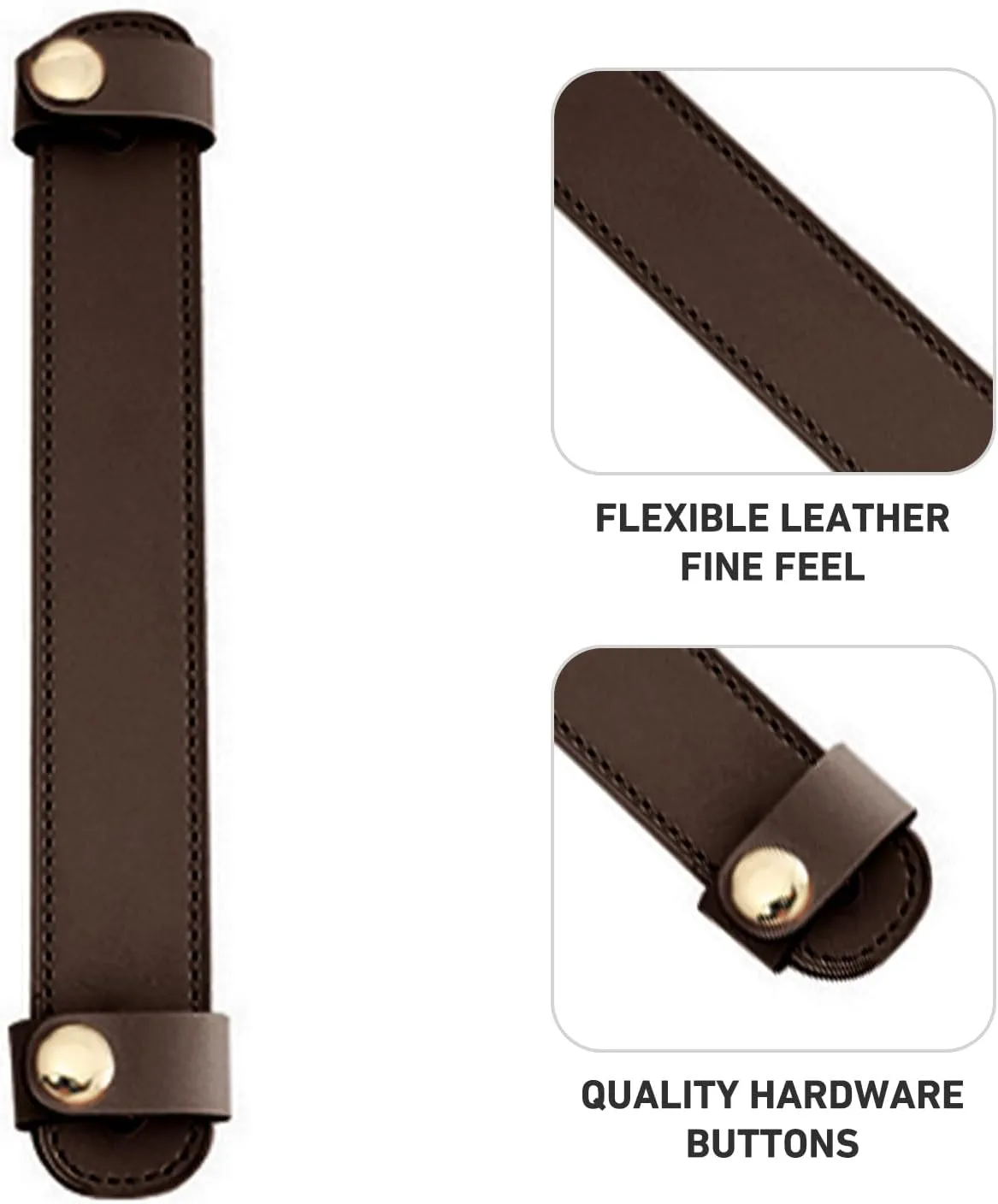 Leather Shoulder Strap Pad Replacement,Cushion Strap Pads Detachable Cover for Tote Bag (Brown-pro)