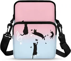 LedBack Cossbody Bag Messenger Bag Crossbody Bag Double Handbag Purse Shoulder Bag with Front Pocket for Women Men