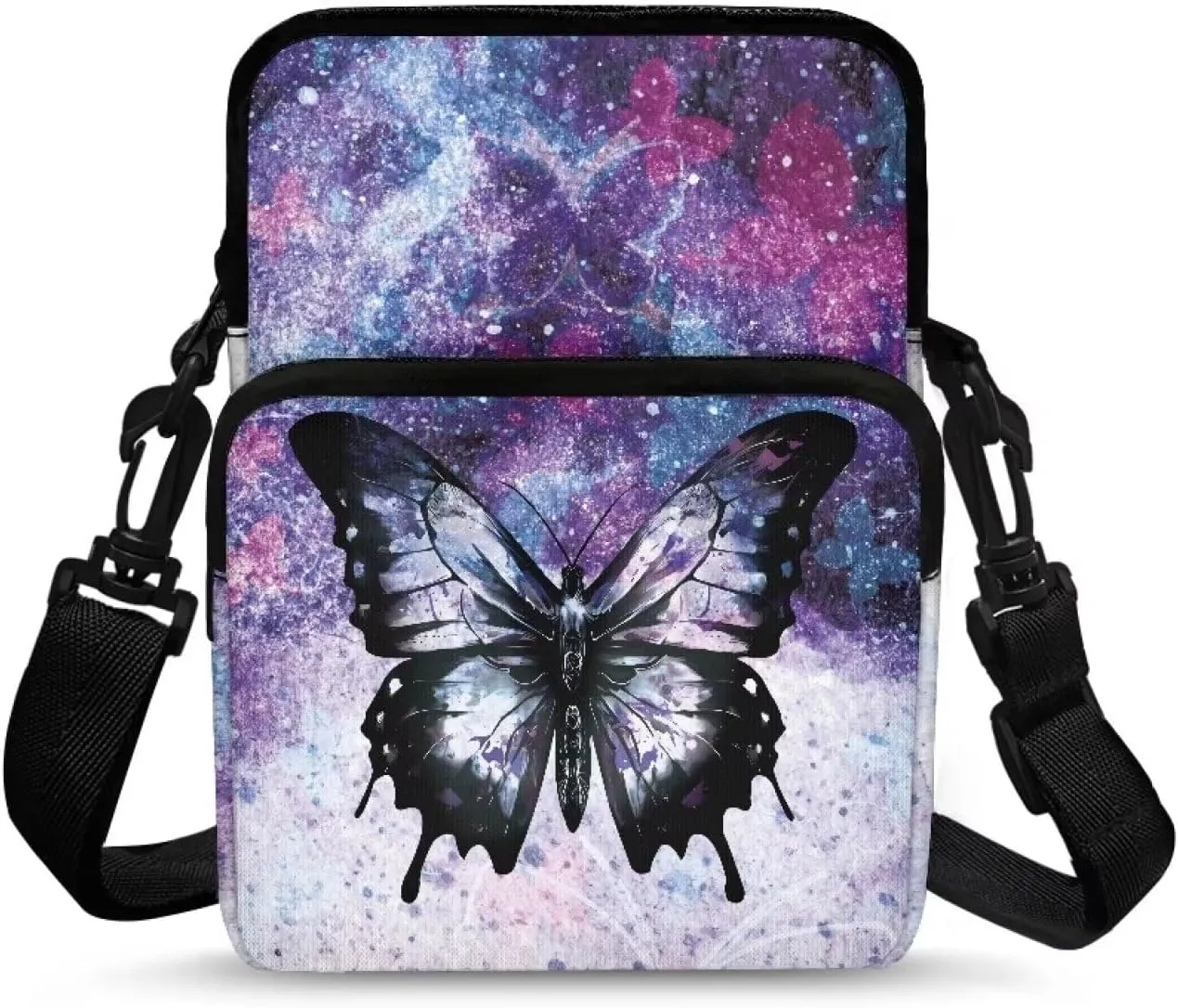 LedBack Fashion Cossbody Messenger Bag Double Clip Crossbody Bag Handbag Purse Shoulder Bag Pretty Gift