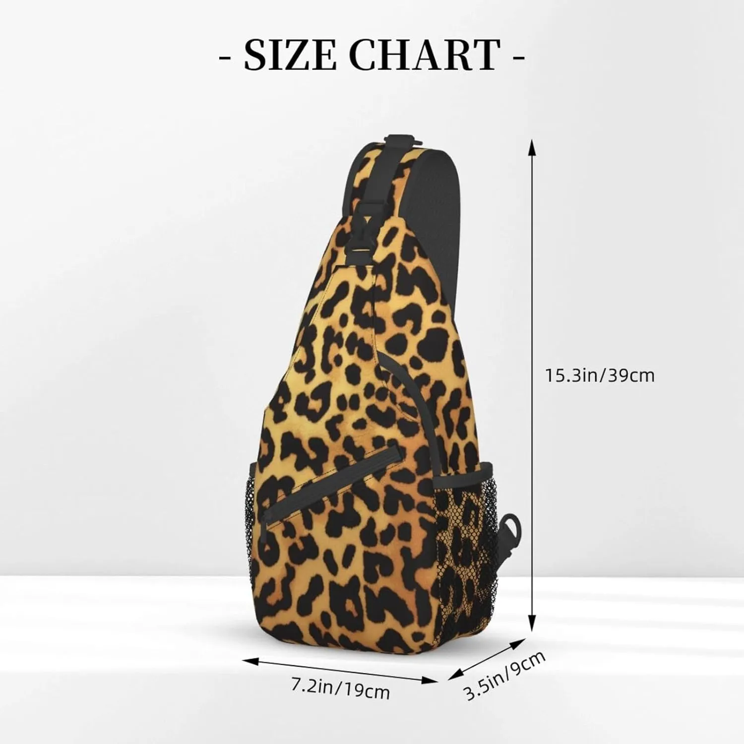 Leopard Print Print Men'S Casual Crossbody Chest Bag - A Versatile Accessory For Everyday Use And Short Trips