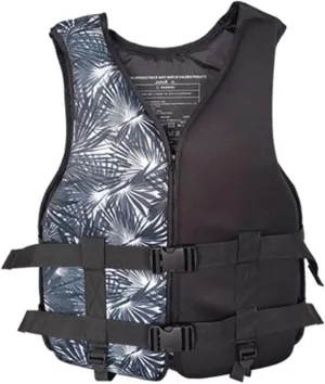 Life Jacket with Adjustable Waistband and Zipper, Inflatable Jacket for Kayaking, Surfing, Paddle Boating(Black A,Small)