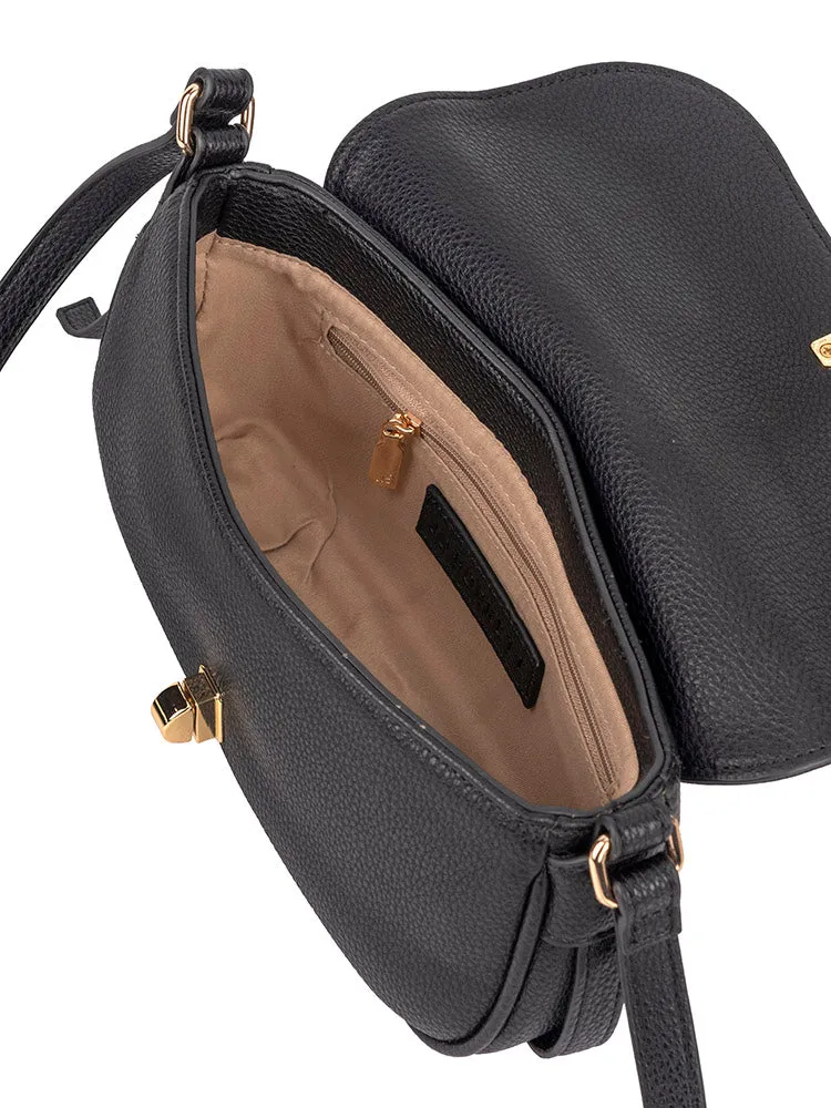 Lila Crossbody Sling Bag - Black