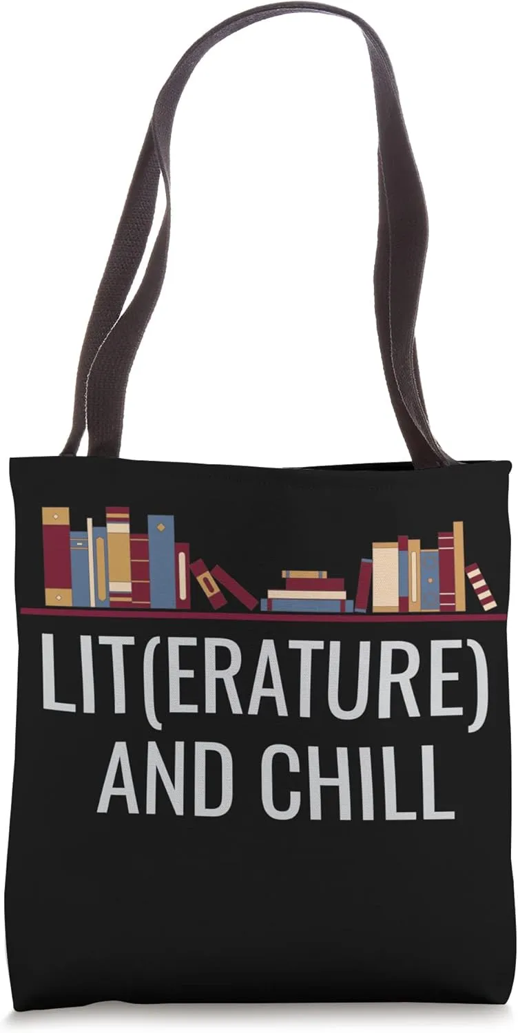 Literature & Chill - Book Lover - Book Discussion Club Tote Bag