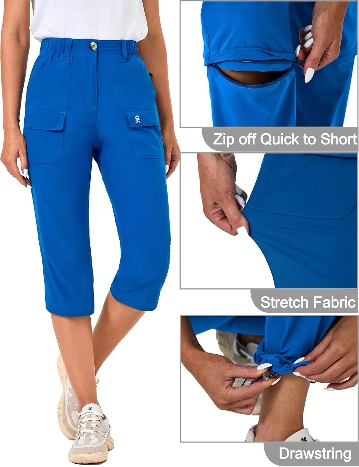 Little Donkey Andy Women's Convertible Hiking Pants Zip-Off Quick Dry Stretch Pants Travel Camping Fishing