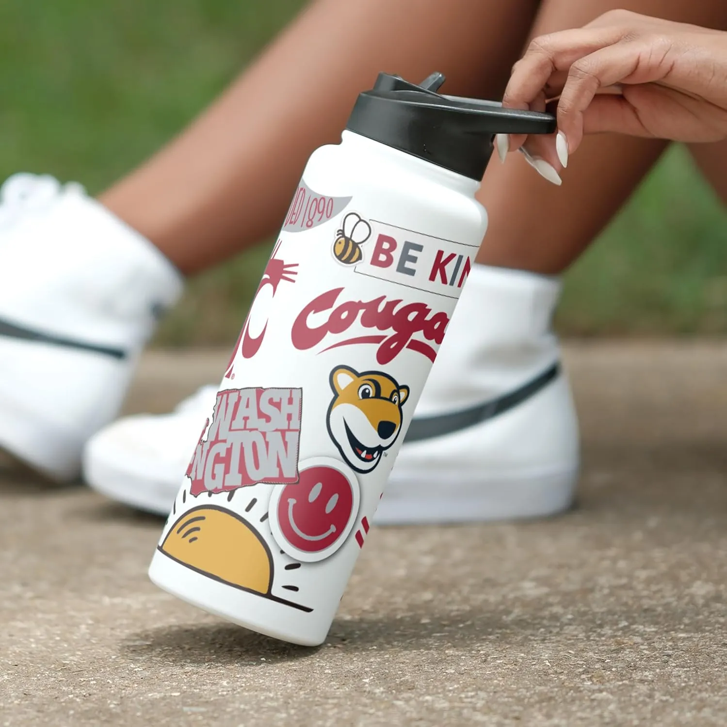 Logo BrandsWashington State Cougars 34oz Quencher Bottle